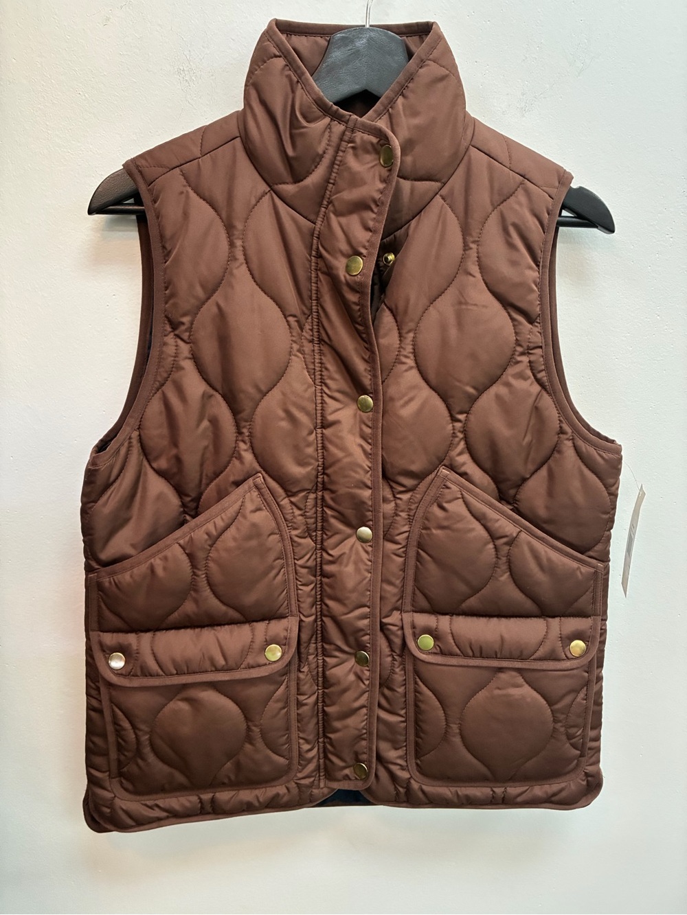 J Crew Brown Signature Quilted Puffer Vest